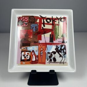 Crate & Barrel World Travel City Tokyo 5.75” Plate Appetizer Tapas Snack
